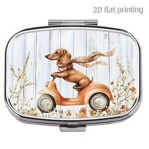 New Whimsical Dachshund Print Pill box #190